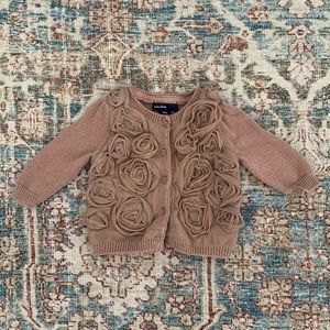 Beautiful Brown Floral Baby Cardigan